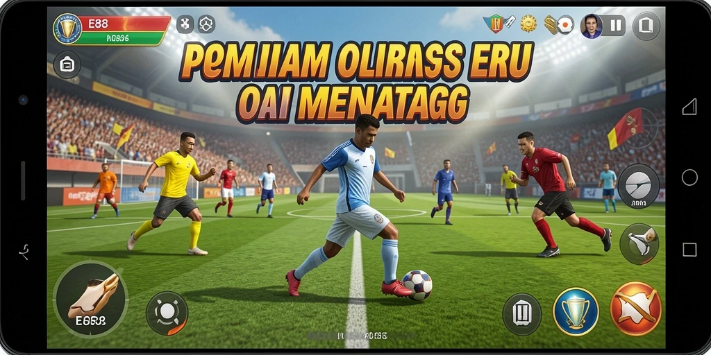 Screenshot gameplay E88 memperlihatkan aksi seru dari pertandingan olahraga.