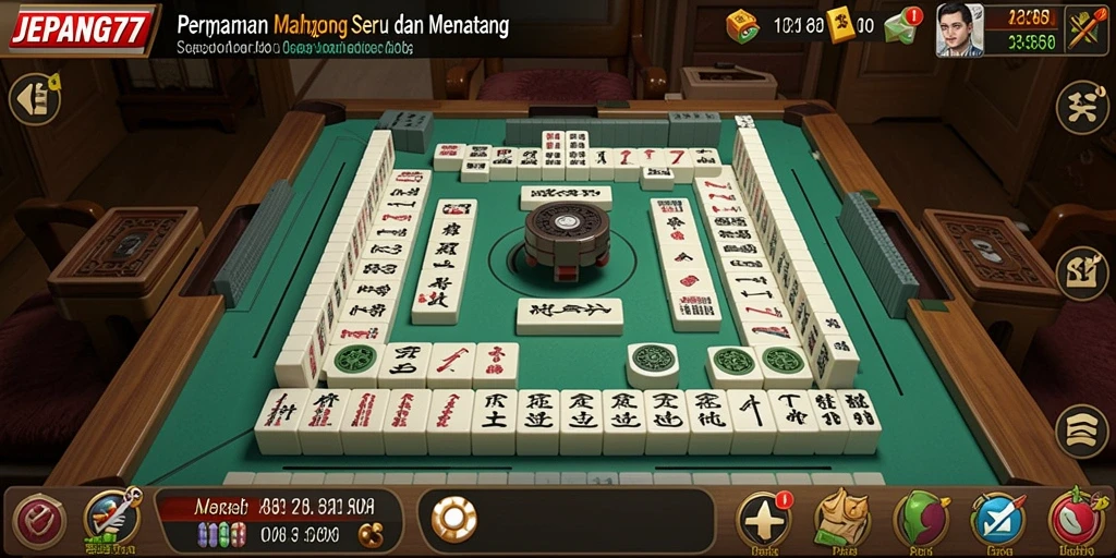 Screenshot gameplay JEPANG77 menampilkan momen seru dalam permainan Mahjong.